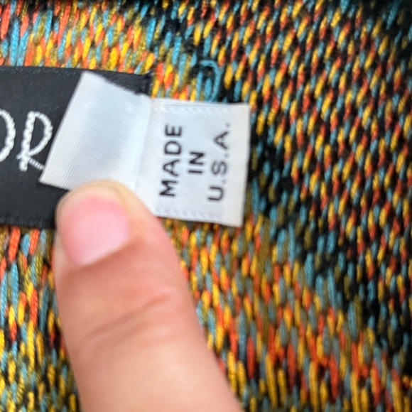 Vintage 80s 90s Multicolor Southwestern‎ Moto Style Jacket Sz. S - Picture 6 of 9